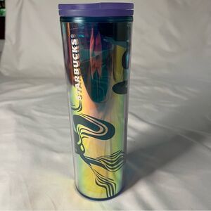 Starbucks 2023 Double Tail Mermaid Insulated Iridescent Tumbler 16oz Blue Purple